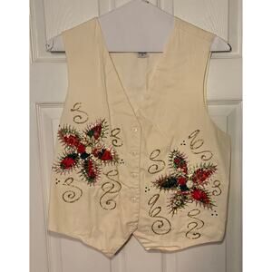 Vintage Go West Christmas vest size large‎